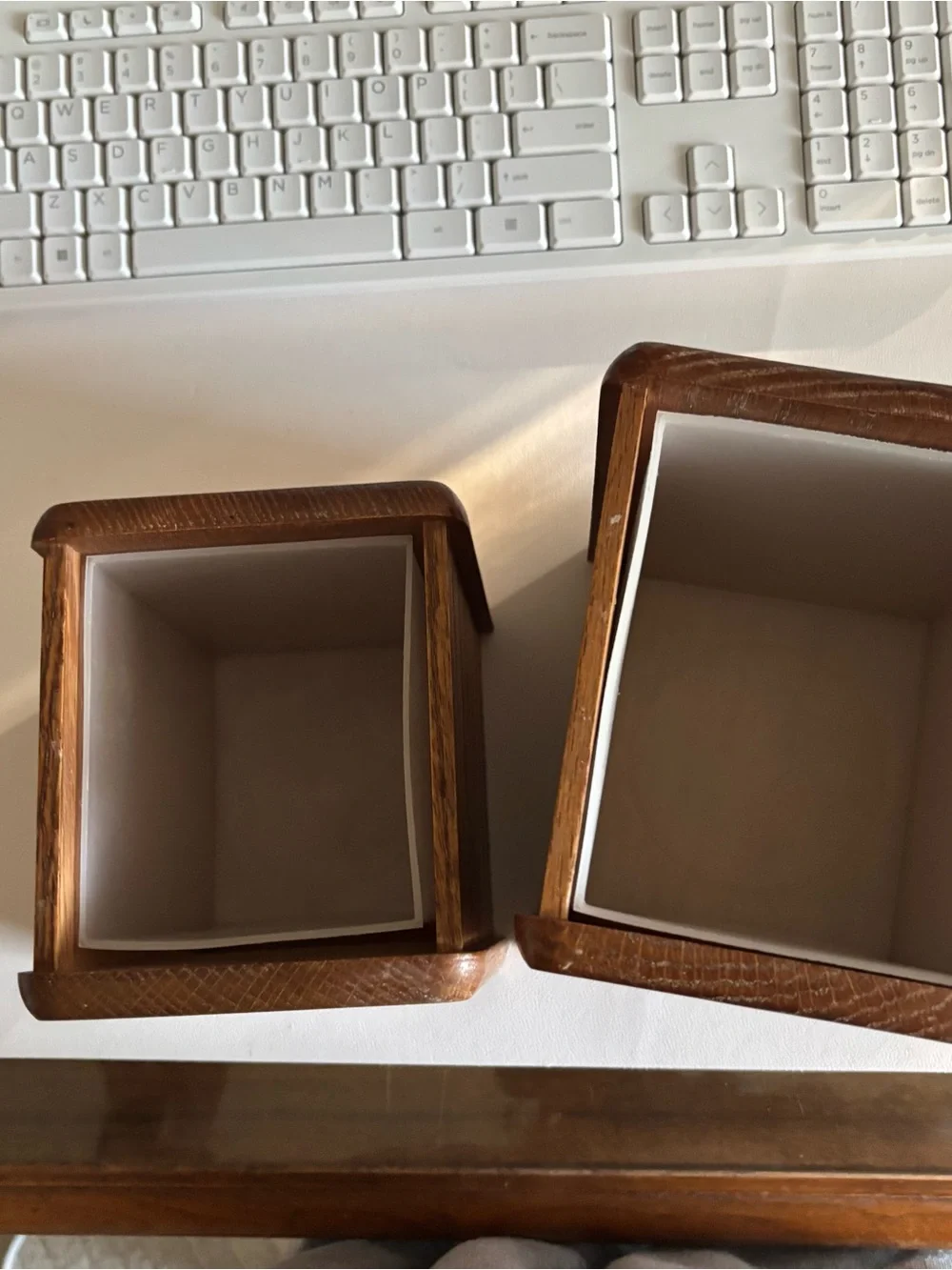 Vintage heartland village Wood Canister Set with Country Scene Tiles